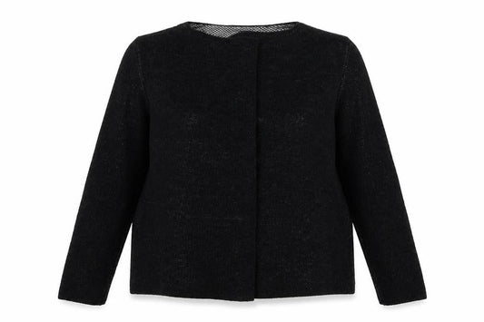 Debenhams Womens Grey Round Neck Acrylic Cardigan Jumper Size 14