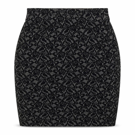 Vevomoda Womens Black Floral Polyester Mini Skirt Size XS