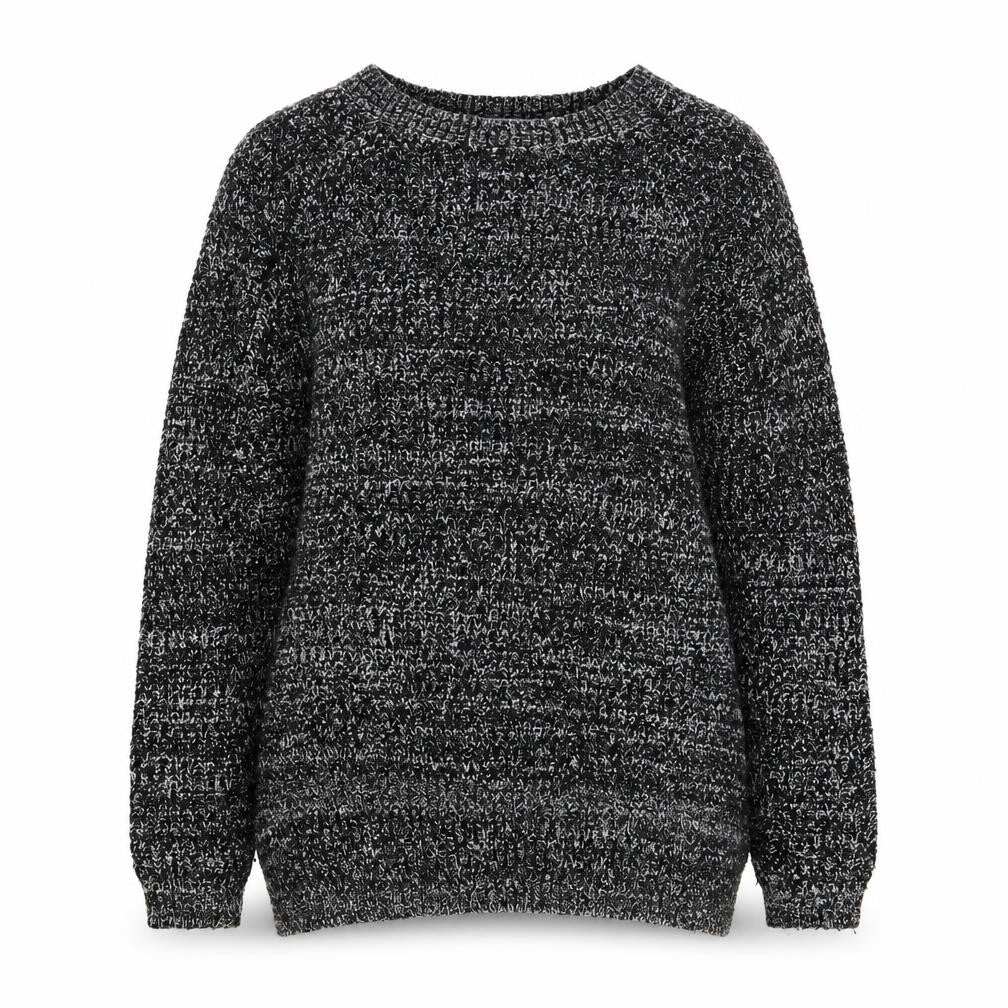 Papaya Womens Black Round Neck Polyester Pullover Jumper Size L