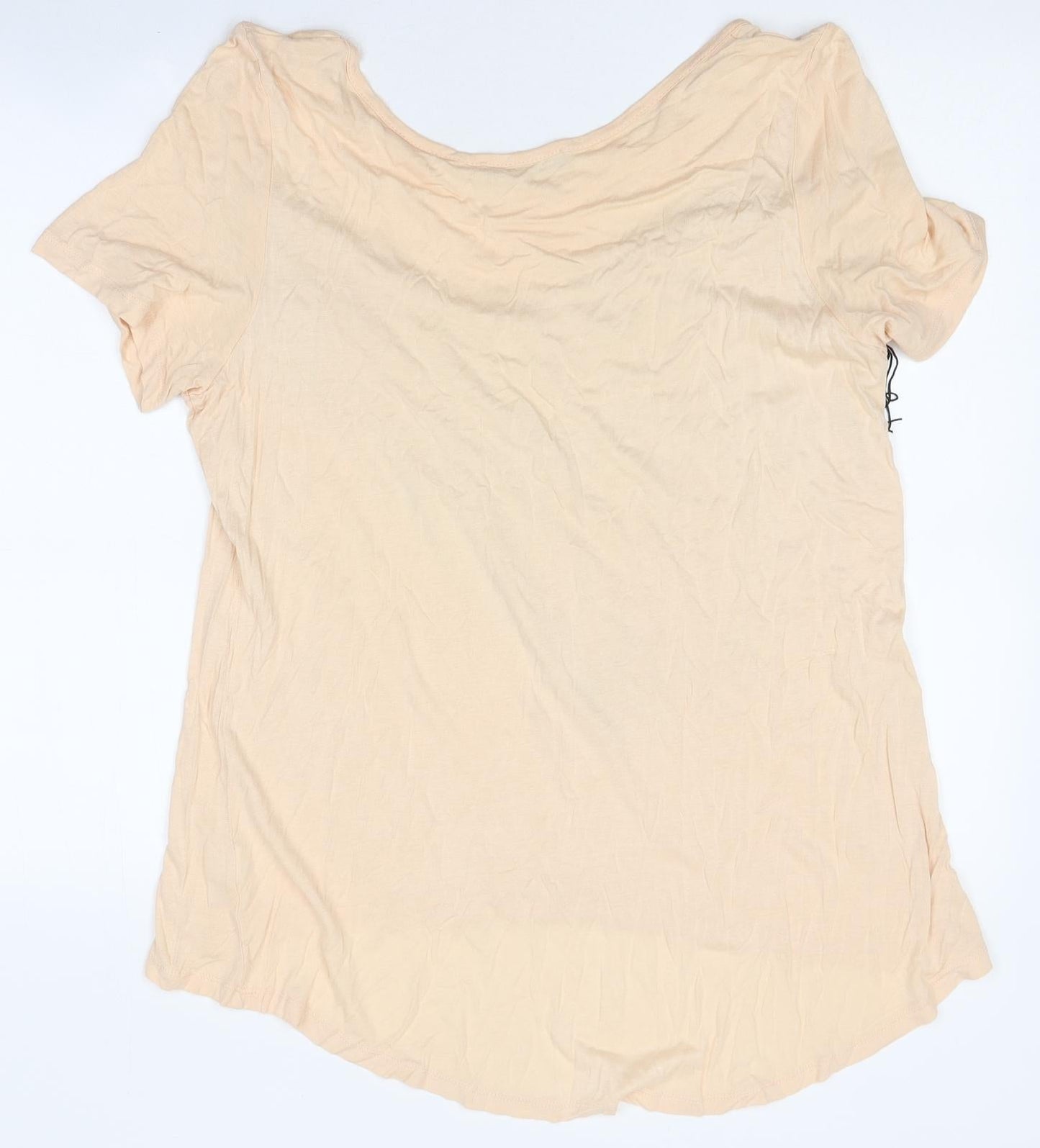 Atmosphere Womens Beige Polyester Basic T-Shirt Size 16 Round Neck