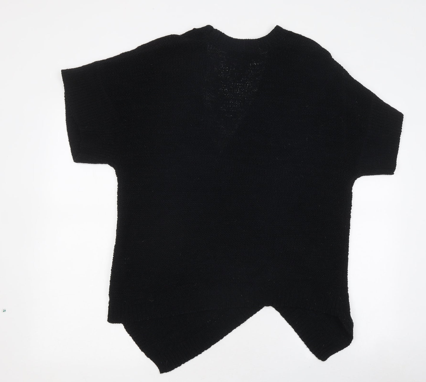 Moda Womens Black V-Neck Polyester Cardigan Jumper Size M