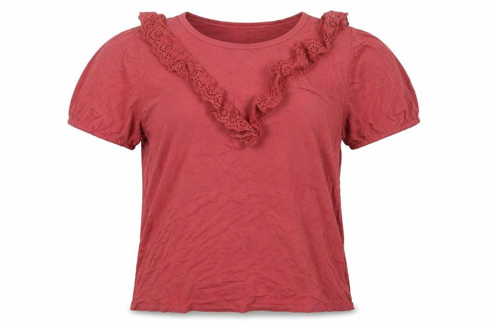 New Look Womens Pink Modal Basic T-Shirt Size 12 Round Neck