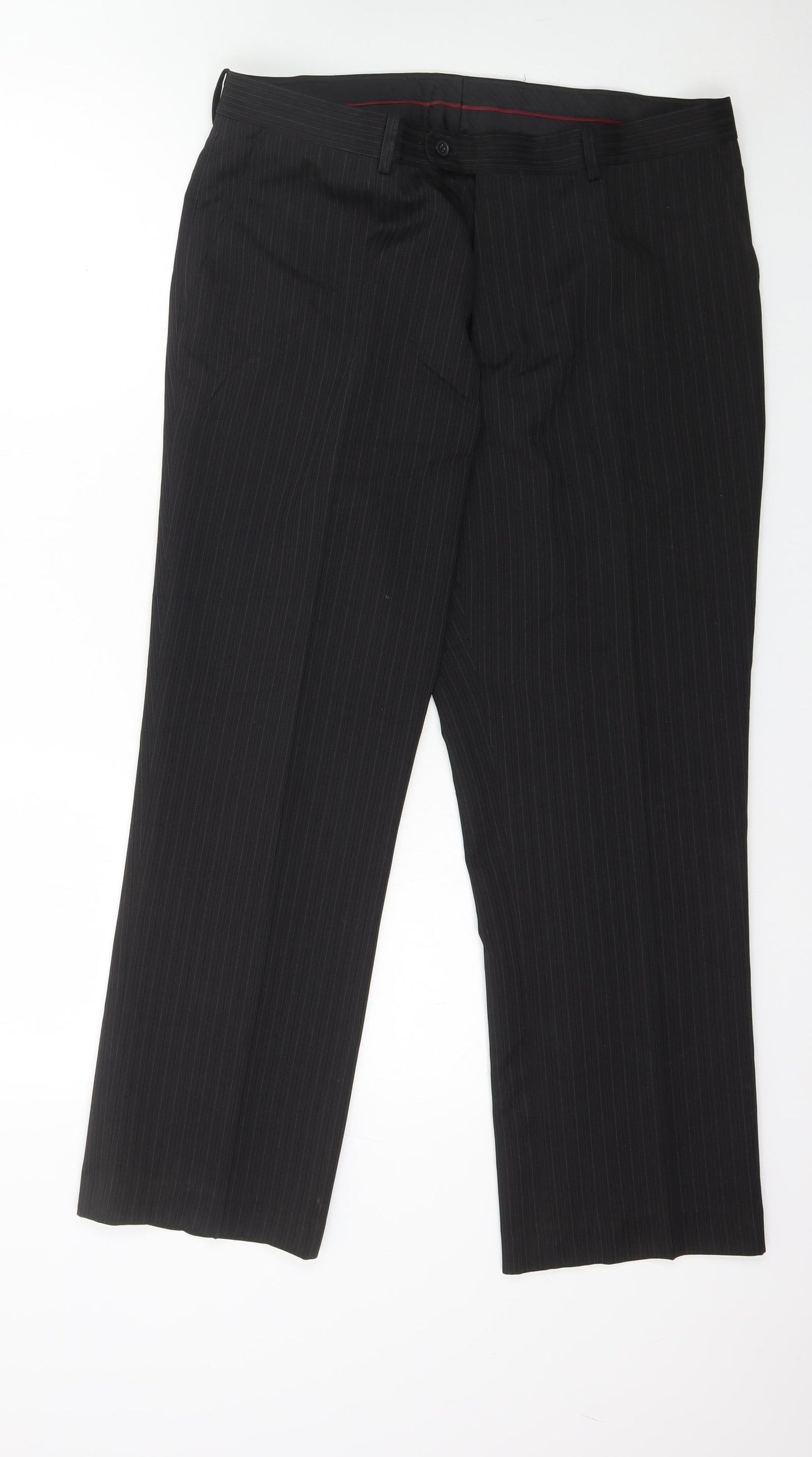 Taylor & Wright Womens Black Polyester Dress Pants Trousers Size 36 in L27 in Regular Zip