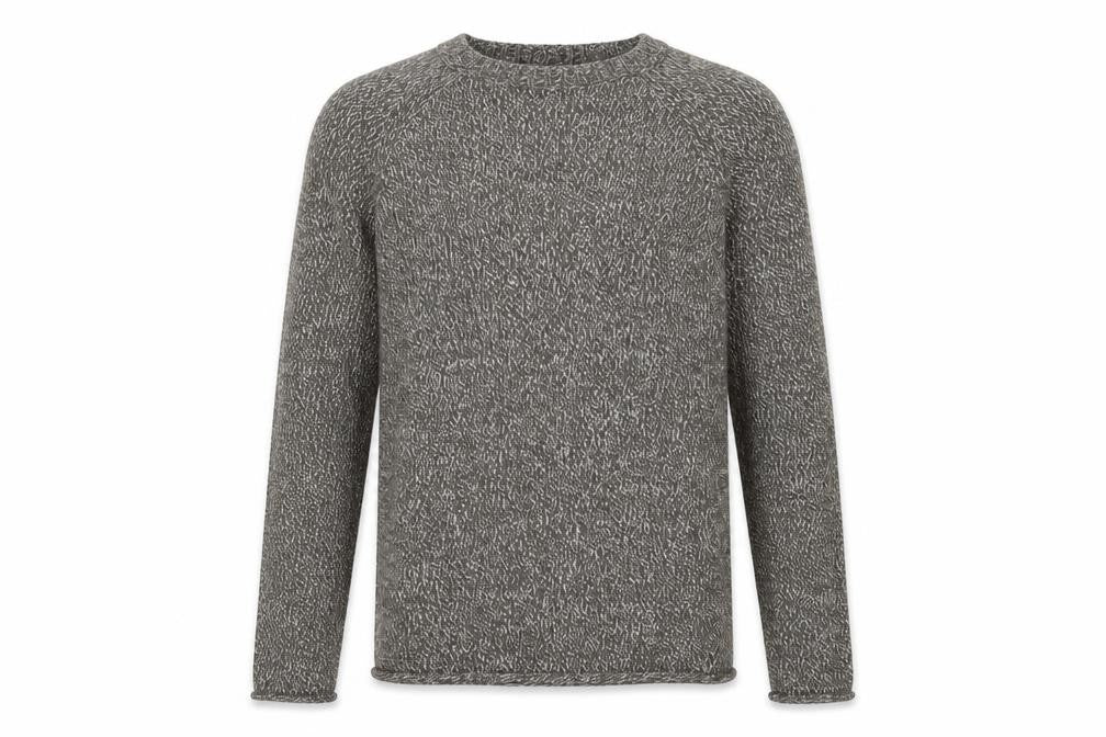 New Look Mens Grey Round Neck Cotton Pullover Jumper Size S