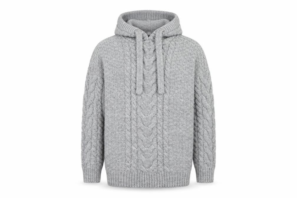 Falmer Mens Grey Round Neck Polyester Pullover Jumper Size M