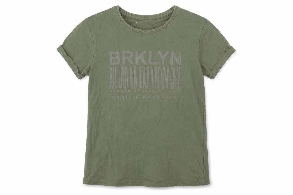 Primark Boys Green Cotton Basic T-Shirt Size 8-9 Years Round Neck Pullover - Brooklyn