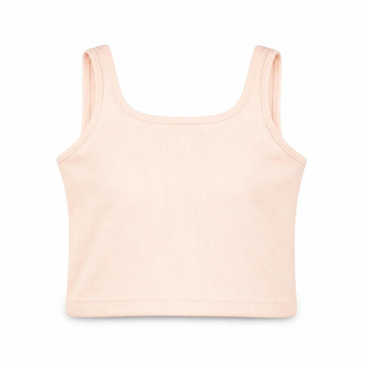 George Girls Pink Polyester Cropped Tank Size 12-13 Years Round Neck Pullover