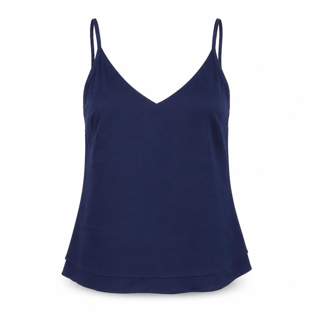 George Womens Blue Polyester Camisole Tank Size 10 V-Neck