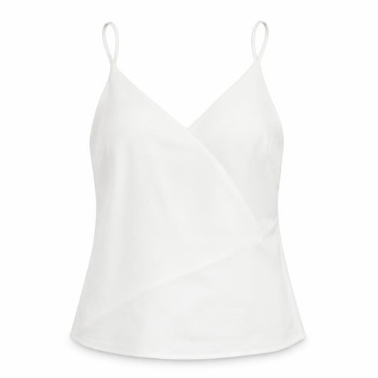 River Island Womens White Polyester Camisole Tank Size 8 V-Neck