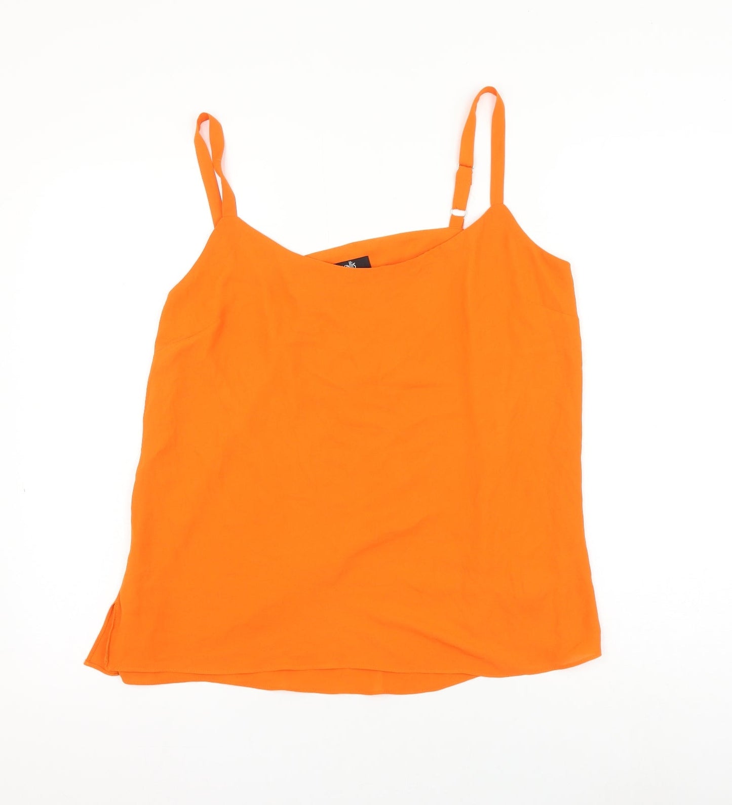 Wallis Womens Orange Polyester Camisole Tank Size 10 Round Neck
