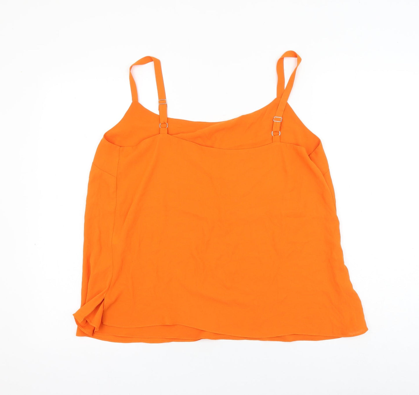 Wallis Womens Orange Polyester Camisole Tank Size 10 Round Neck