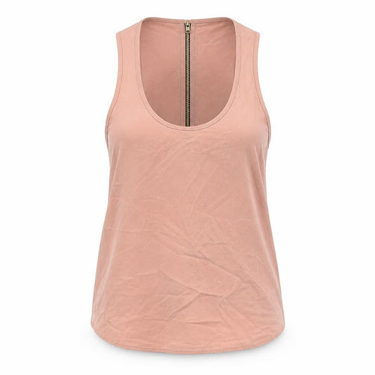 Topshop Womens Pink Polyester Camisole Tank Size 8 Scoop Neck