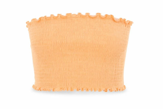 New Look Womens Orange Cotton Cropped Tank Size S Off the Shoulder