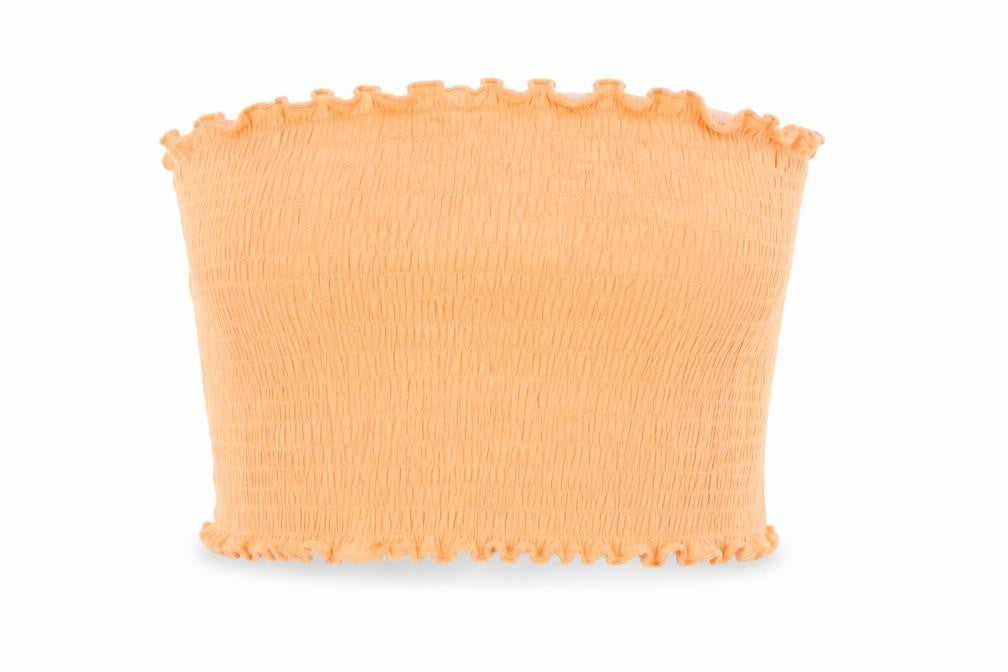 New Look Womens Orange Cotton Cropped Tank Size S Off the Shoulder
