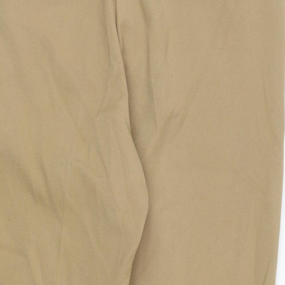 Marks and Spencer Womens Brown Polyester Carrot Trousers Size 12 L24.5 in Regular Zip