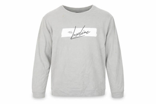 The Lux Line Mens Grey Cotton Pullover Sweatshirt Size L - The LuxLine