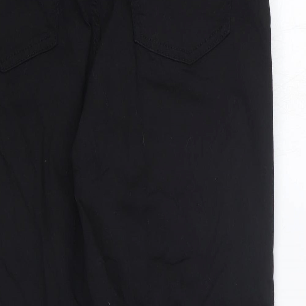 Marks and Spencer Womens Black Cotton Skinny Jeans Size 12 L21 in Regular Zip