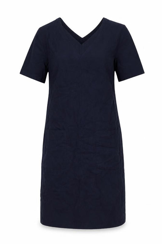 Marks and Spencer Womens Blue Linen A-Line Size 6 V-Neck Pullover