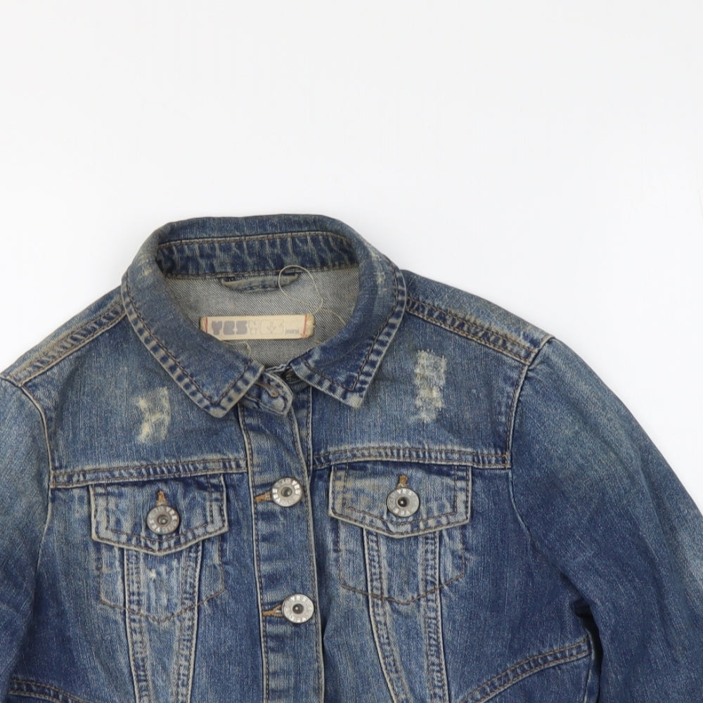 New Look Womens Blue Jacket Size 8 Button