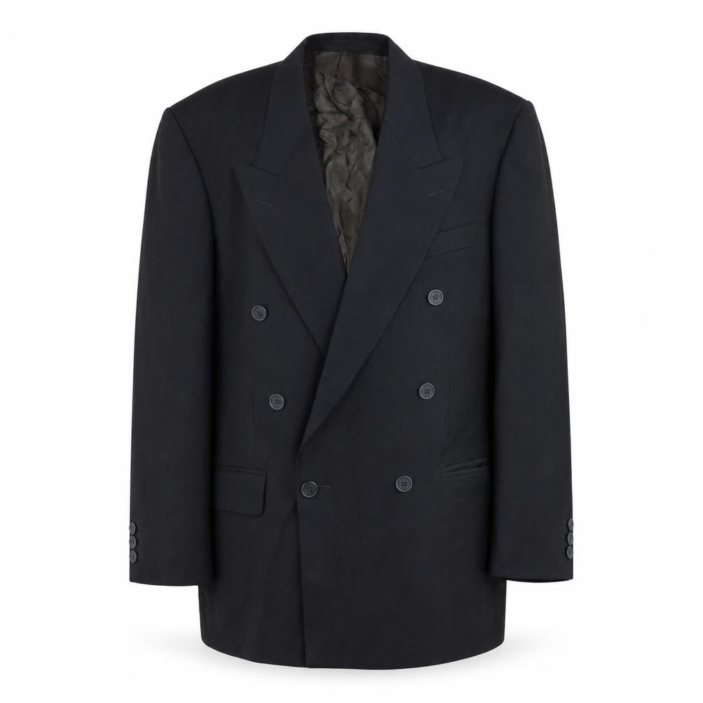 Marks & Spencer Mens Grey Striped Polyester Jacket Suit Size M