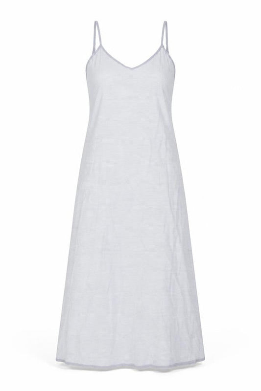 Zara Womens Grey Striped Viscose Tank Dress Size S V-Neck Pullover