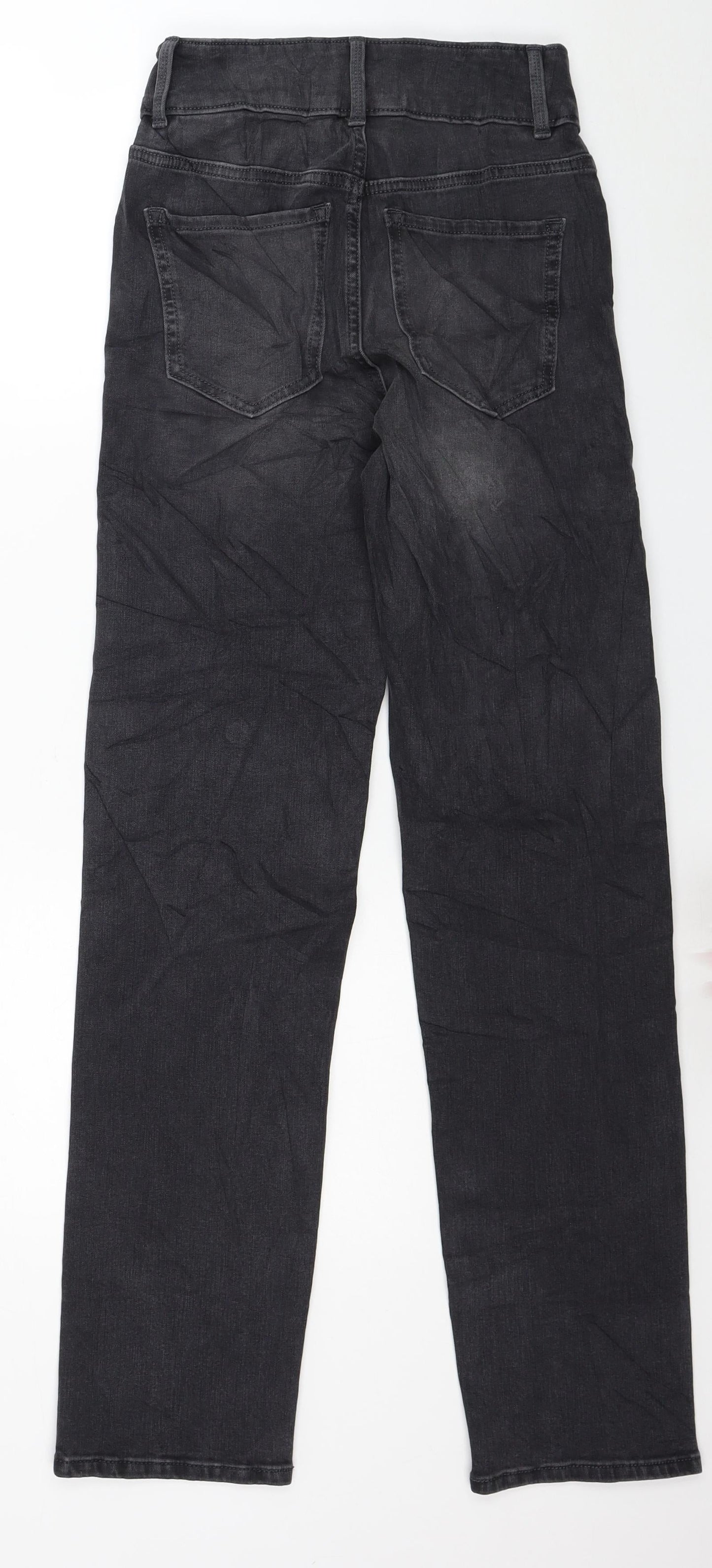 Marks and Spencer Womens Black Cotton Skinny Jeans Size 8 L30 in Regular Button - Sculpt