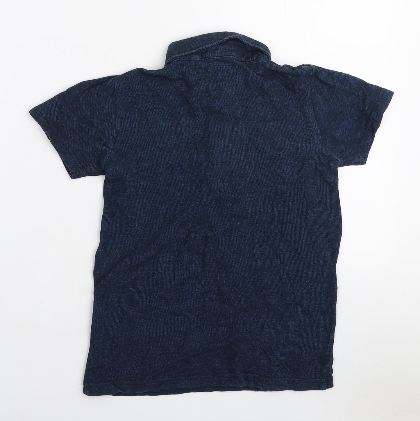 NEXT Boys Blue Cotton Basic Polo Size 9 Years Collared Button
