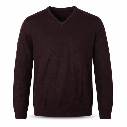 Marks & Spencer Mens Purple V-Neck Acrylic Pullover Jumper Size M