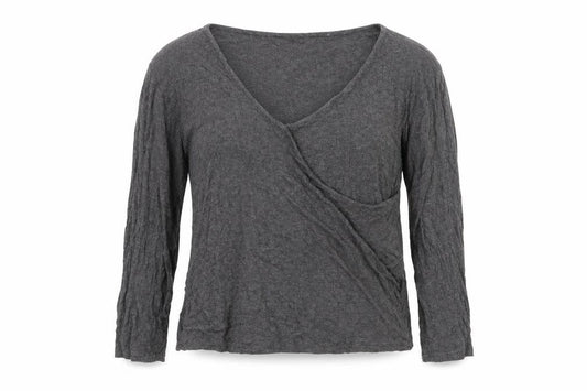 Primark Womens Grey Elastane Basic T-Shirt Size L V-Neck