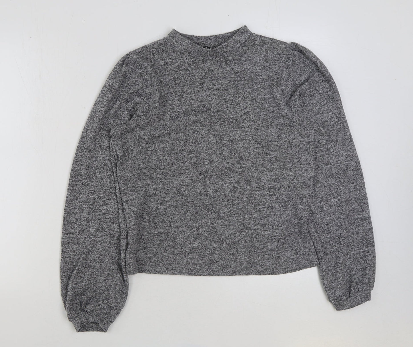New Look Womens Grey Polyester Pullover Sweatshirt Size M Pullover