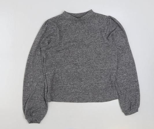 New Look Womens Grey Polyester Pullover Sweatshirt Size M Pullover
