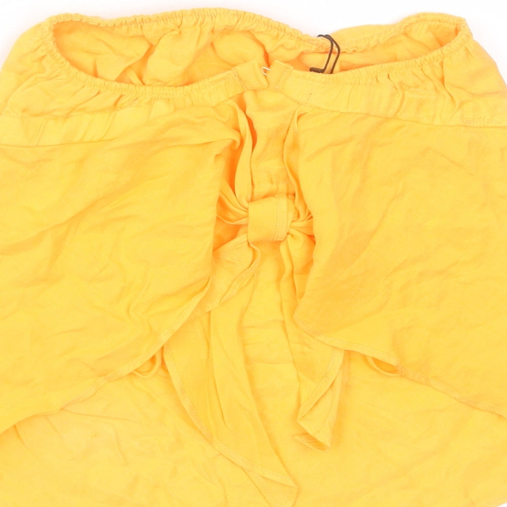 Zara Womens Orange Lyocell Camisole Tank Size XS Off the Shoulder