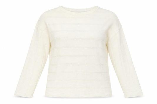Peacocks Womens Ivory Crew Neck Acrylic Pullover Jumper Size M