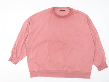 Preloved George Womens Pink Cotton Pullover Sweatshirt Size M Pullover - Front