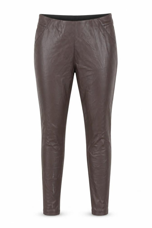 TU Womens Brown Polyurethane Trousers Size 12 L29 in Regular