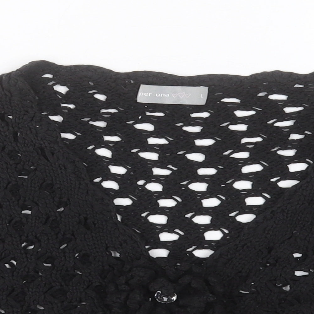 Per Una Womens V-Neck Acrylic Cardigan Jumper Size L
