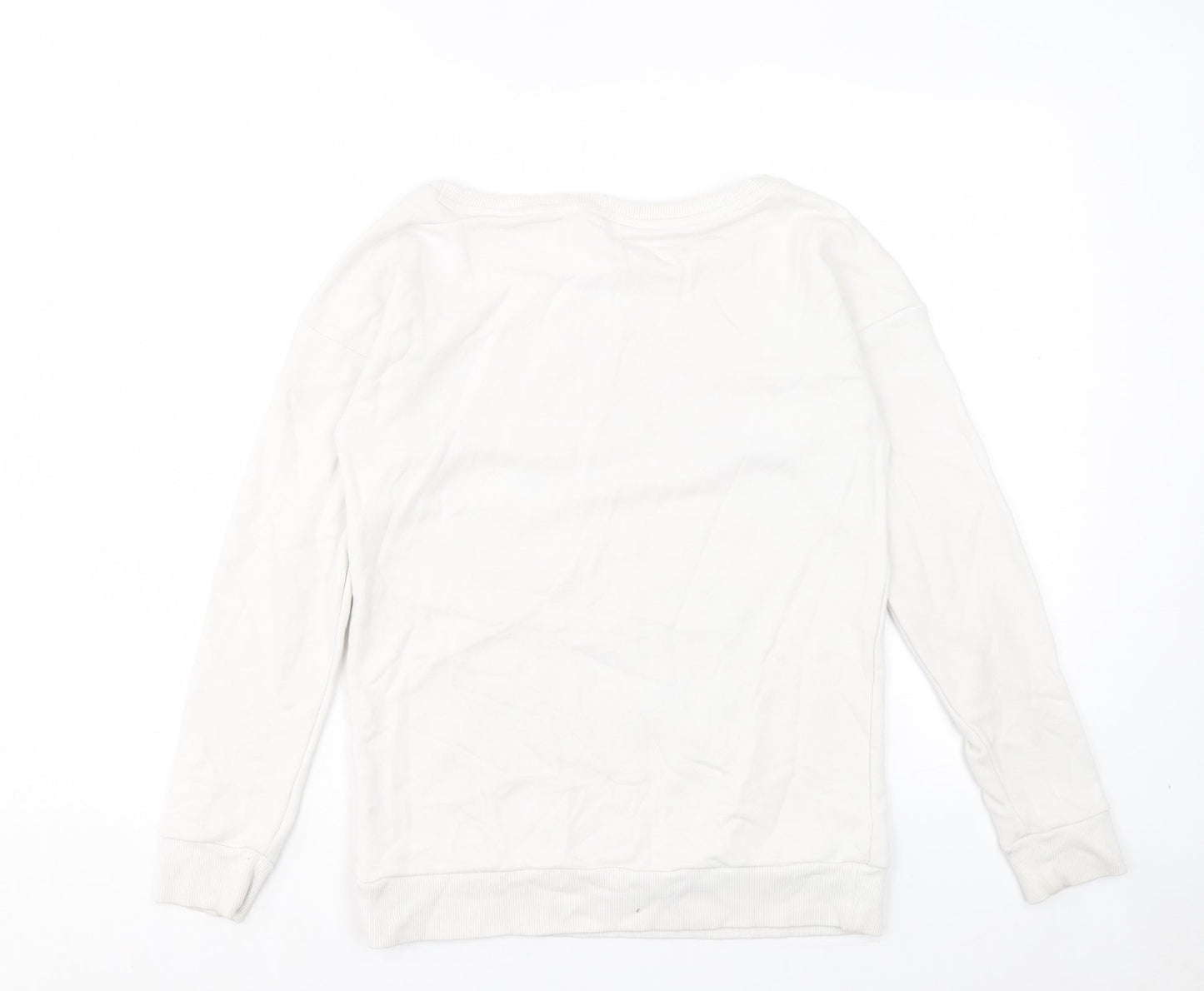 NEXT Womens White Cotton Pullover Sweatshirt Size 6 Pullover - Sunshine