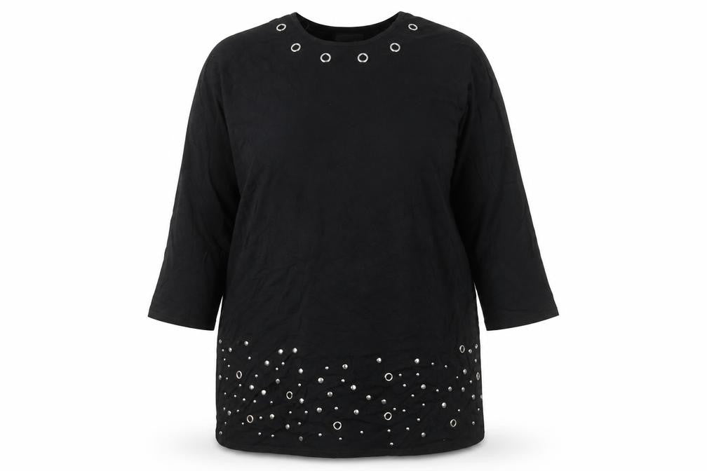 Matalan Womens Black Viscose Jumper Dress Size 12 Crew Neck Pullover