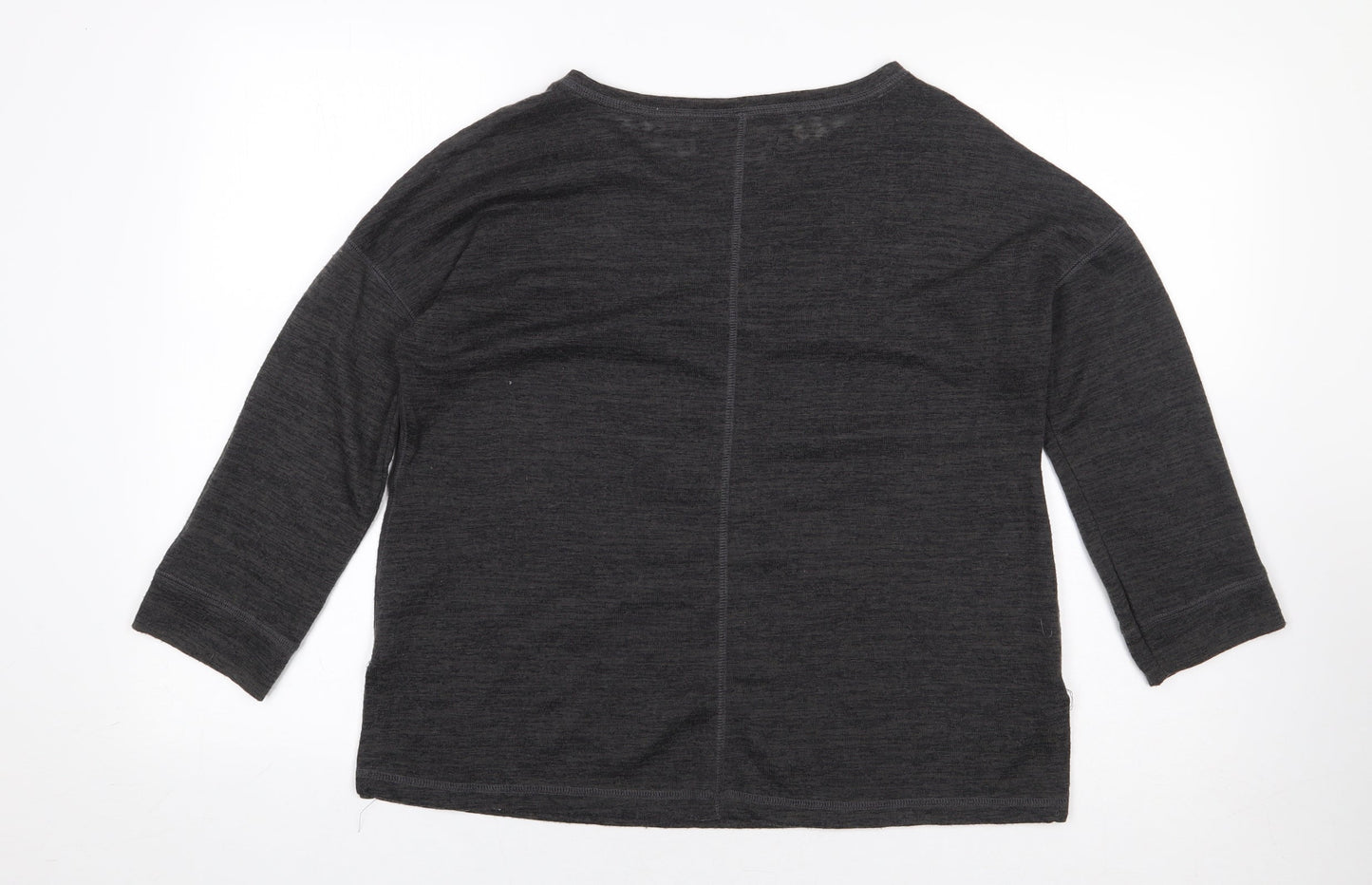 NEXT Womens Grey Polyester Basic Blouse Size 12 Round Neck
