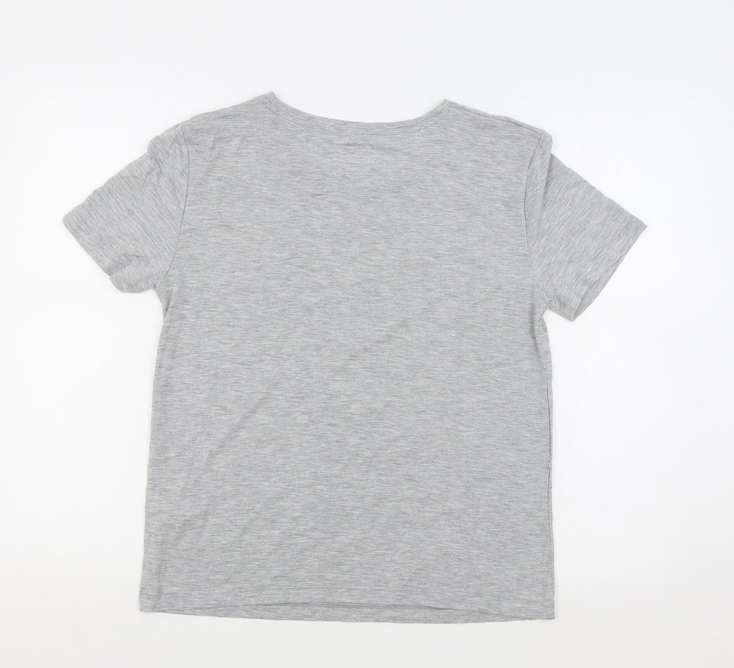 Marks and Spencer Womens Grey Polyester Jersey T-Shirt Size 6 Crew Neck