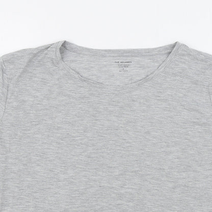 Marks & Spencer Womens Grey Polyester Jersey T-Shirt Size 6 Crew Neck