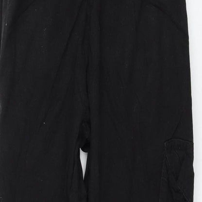 Rising Womens Black Polyester Tapered Jeans Size 8 L28 in Regular Drawstring