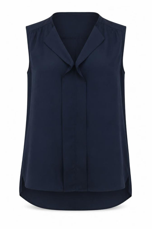 Atmosphere Womens Blue Polyester Basic Blouse Size 16 V-Neck
