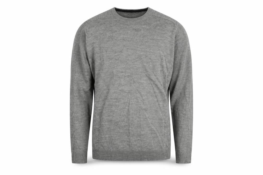 Kensington Mens Grey Round Neck Acrylic Pullover Jumper Size 2XL