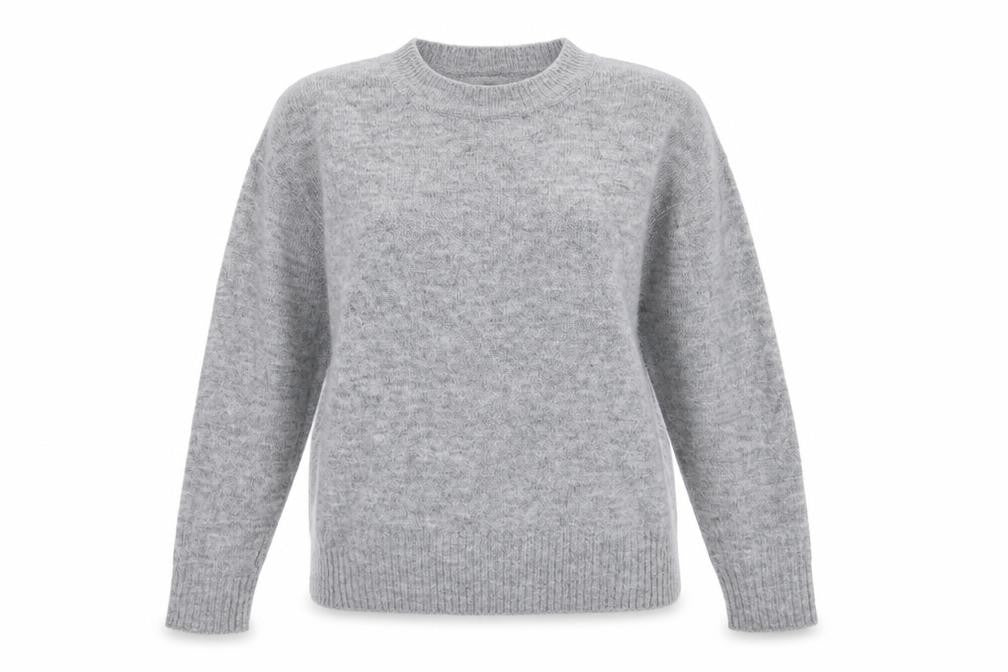 Dorothy Perkins Womens Grey Mock Neck Acrylic Pullover Jumper Size 8