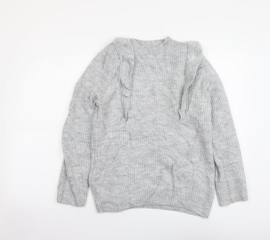 George Womens Green Mock Neck Acrylic Pullover Jumper Size S