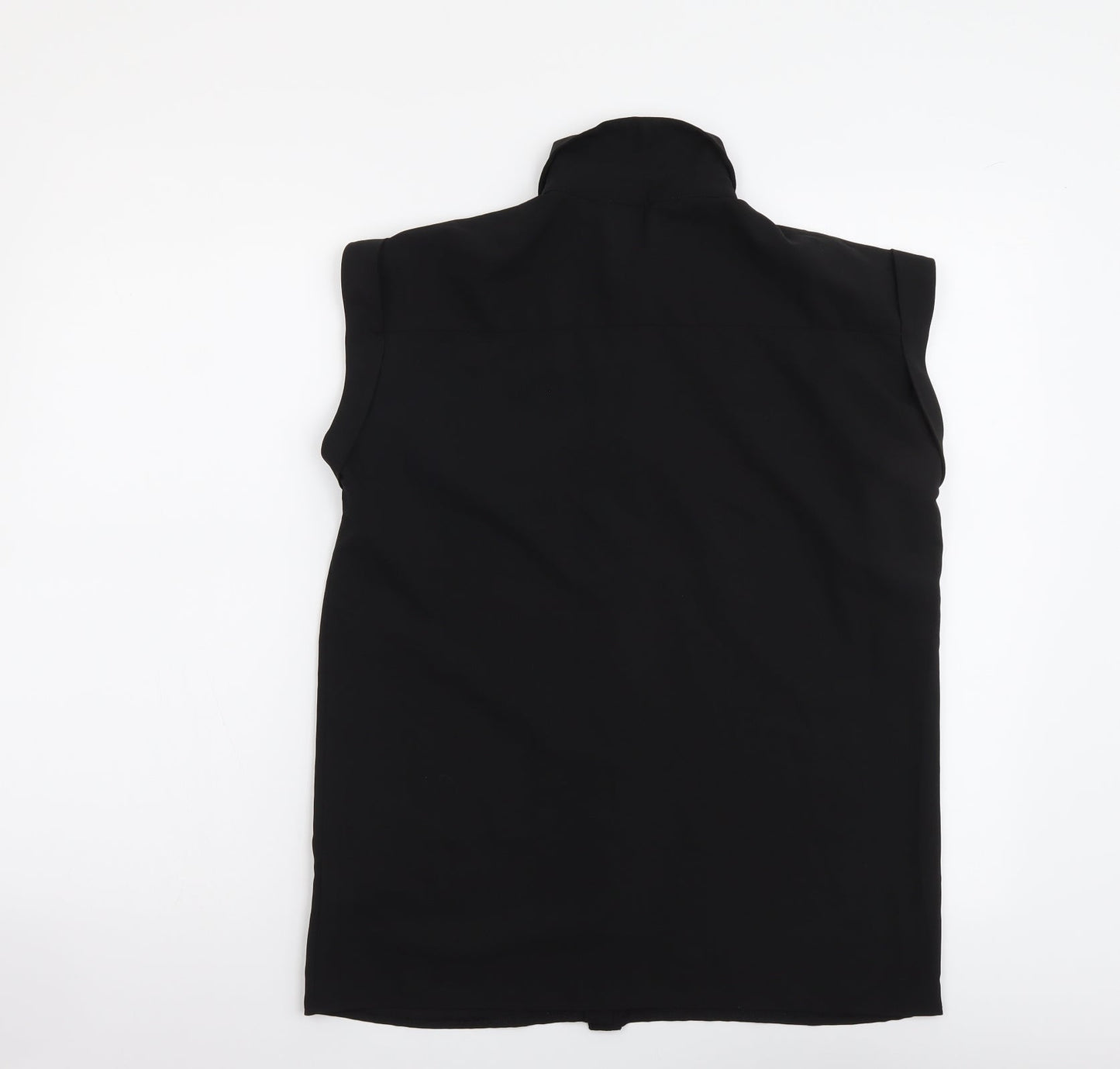 Atmosphere Womens Black Polyester Basic Button-Up Size 10 Collared
