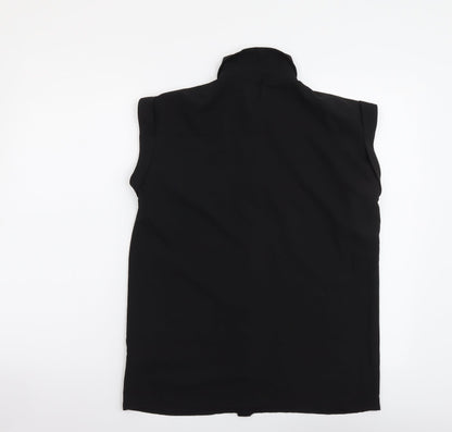 Atmosphere Womens Black Polyester Basic Button-Up Size 10 Collared
