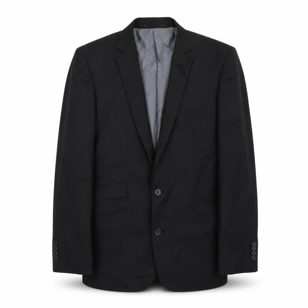 George Mens Black Polyester Jacket Suit Jacket Size M