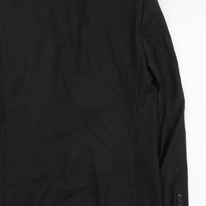 George Mens Black Polyester Jacket Suit Jacket Size M